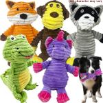 Set of 5 Plush Squeaky Dog Toys