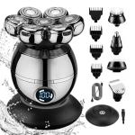 5-in-1 Elektrischer Glatzenrasierer mit 7 Köpfen