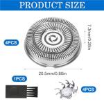 4 Ersatz-Scherköpfe für Skull Shaver Pitbull