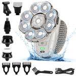 9D Elektrischer Glatzenrasierer für Herren, 6-in-1