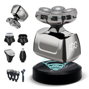 Elektrischer Glatzenrasierer 5-in-1 mit 7 Köpfen