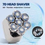 Elektrischer Glatzenrasierer 5-in-1 mit 7 Köpfen