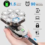 9D Elektrischer Glatzenrasierer für Herren, 6-in-1