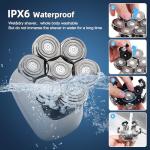 Elektrischer Glatzenrasierer 5-in-1 mit 7 Köpfen