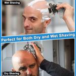 9D Elektrischer Glatzenrasierer für Herren, 6-in-1