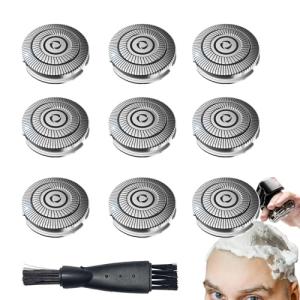 9 Ersatzscherköpfe für Pitbull Skull Shaver