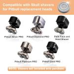 Ersatzrasierköpfe für Skull Shaver Pitbull (4er Set)