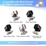 Ersatzklingen für Skull Shaver Pitbull (8 Stück)