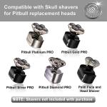 Ersatzköpfe für Skull Shaver Pitbull Gold PRO