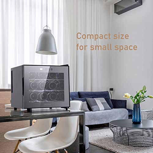 12-Bottle Countertop Wine Cooler with Temperature Control