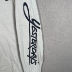 Vintage 80s Yesterday's Bar Restaurant Laurel Hardy T Shirt Adult Medium Gray