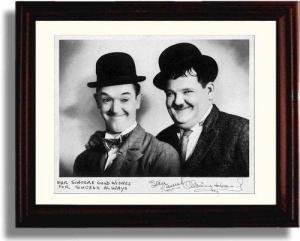 Generic Framed 8x10 Laurel and Hardy Autograph Promo Print - Ready to Hang