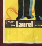 LAUREL AND HARDY POSTER ONE SHEET 1947 RE-RELEASES STOCK POSTER VERY RARE