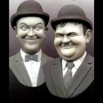 1/10 Bust 70mm Resin Model Kit Hardy Laurel Old Cinema Movie Unpainted