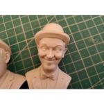 1/10 Bust 70mm Resin Model Kit Hardy Laurel Old Cinema Movie Unpainted