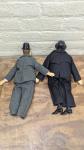 Vintage 1991 Laurel & Hardy 16" Dolls W/ Tags