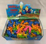 FULL STORE DISPLAY  Vintage 1983 Laurel & Hardy Erasers figures - Hong Kong