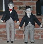 Vintage, Large Laurel & Hardy Figures  + M & M  With His Sax, A  Candy Dispenser