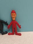Vtg Lakeside 1967 Bendy LAUREL & HARDY Rubber Figures LOT ( OF 2 ) Larry Harmon