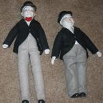 Vintage, Large Laurel & Hardy Figures  + M & M  With His Sax, A  Candy Dispenser