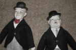 Vintage, Large Laurel & Hardy Figures  + M & M  With His Sax, A  Candy Dispenser