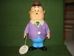 EARLY 1970'S DAKIN FIGURES OF LAUREL AND HARDY w BAGS AND TAGS, MINTY 