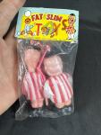 ✨Vintage Fat & Slim Laurel and Hardy Toy Figures NOS MIP Dime Store✨
