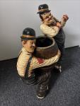 Vintage Laurel and Hardy Standing With Barrel NIB