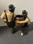 Vintage Laurel and Hardy Standing With Barrel NIB