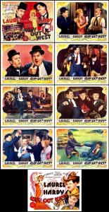LAUREL And HARDY In WAY OUT WEST Set Of 9 Individ 11x14 LC Plus HS Prints 1937