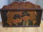 Laurel And Hardy Vintage Wooden Sign Wall Art 24"X35.5"  Oil On Wood *Rare*