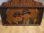 Laurel And Hardy Vintage Wooden Sign Wall Art 24"X35.5"  Oil On Wood *Rare*