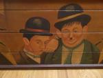 Laurel And Hardy Vintage Wooden Sign Wall Art 24"X35.5"  Oil On Wood *Rare*