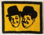 Laurel And Hardy Handmade Art Rug Wall Hanging One Of A Kind 1975