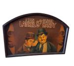 Laurel And Hardy Vintage Wooden Sign Wall Art 24"X35.5" 1940s Oil On Wood *Rare*