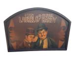 Laurel And Hardy Vintage Wooden Sign Wall Art 24"X35.5" 1940s Oil On Wood *Rare*