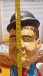 Vintage Laurel And Hardy Statues Carved Hand Painted