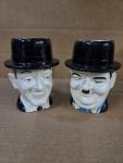 VINTAGE LAUREL & HARDY CERAMIC MUG CUP SET 6.5"