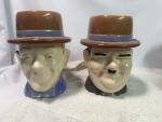 VINTAGE LAUREL & HARDY CERAMIC MUG CUP STEIN SET