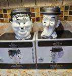 Laurel and Hardy Mugs White & Black set of 2 Collectible Express Designs