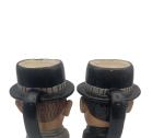 Vintage Laurel & Hardy in Top Hats/  Sculptured Ceramic Mugs Cups