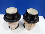 Vintage  Laurel And Hardy Ceramic Mugs. 