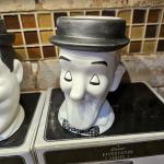 Laurel and Hardy Mugs White & Black set of 2 Collectible Express Designs