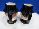 Vintage  Laurel And Hardy Ceramic Mugs. 