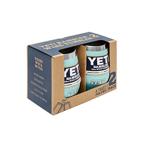 YETI Rambler Stainless Steel Wine Glass Set, Aqua