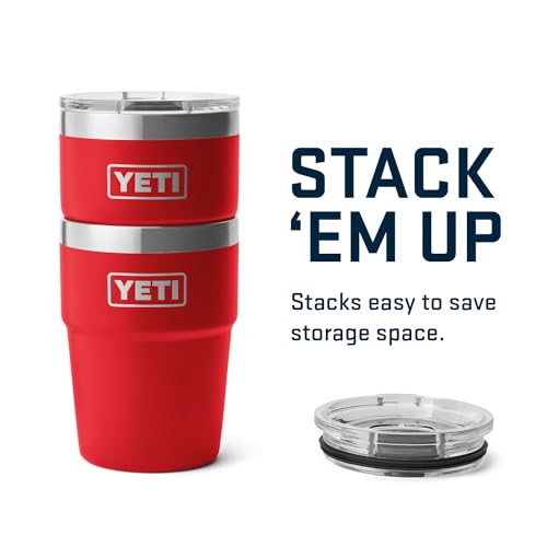 YETI Rambler Stackable Tumbler with MagSlider Lid, Red