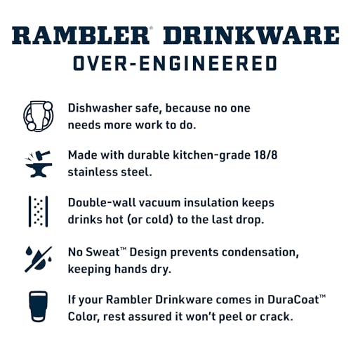 YETI Rambler 750 ml Flask with Straw Lid, Navy