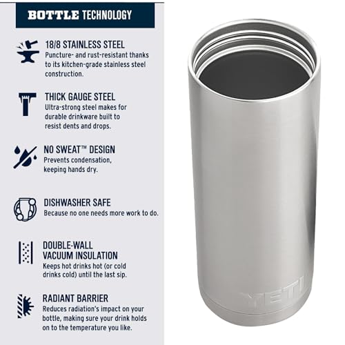 YETI 18 oz Stainless Steel Bottle with Hot Shot Cap