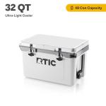 Ultra-Light 32 Quart Insulated Cooler – White & Grey