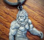 Sasquatch Pewter Keychain for Bigfoot Fans